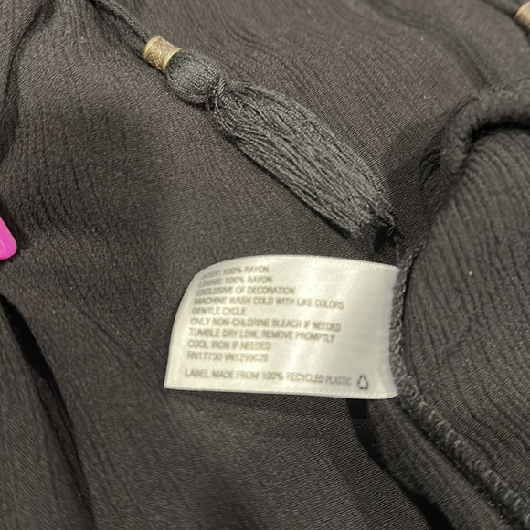 Knox Rose tassel tie front dress with button long sleeves - Picture 8 of 8